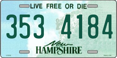 NH license plate 3534184