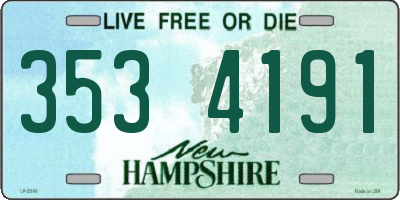 NH license plate 3534191