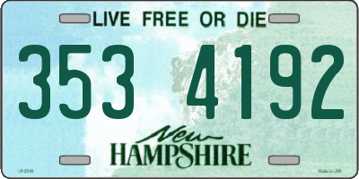 NH license plate 3534192