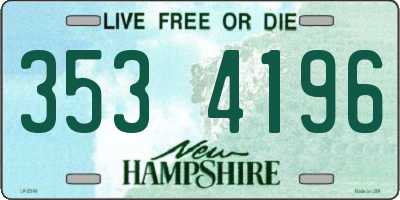 NH license plate 3534196