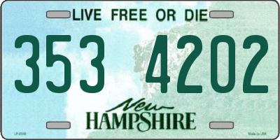 NH license plate 3534202