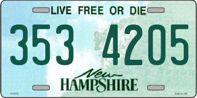 NH license plate 3534205