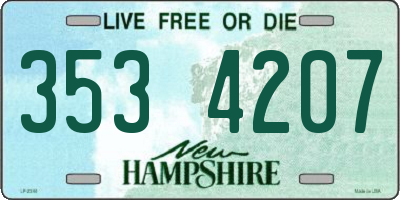 NH license plate 3534207