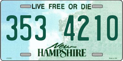 NH license plate 3534210