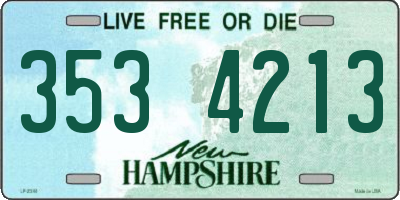 NH license plate 3534213