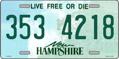 NH license plate 3534218