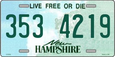 NH license plate 3534219