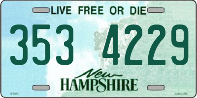 NH license plate 3534229