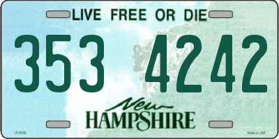 NH license plate 3534242