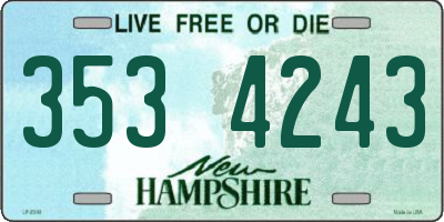 NH license plate 3534243