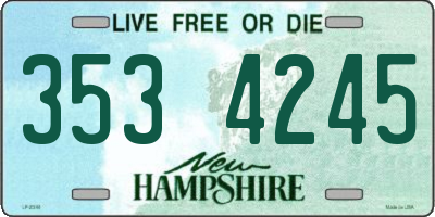 NH license plate 3534245