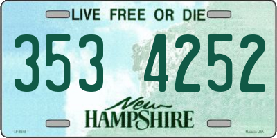 NH license plate 3534252