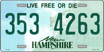 NH license plate 3534263