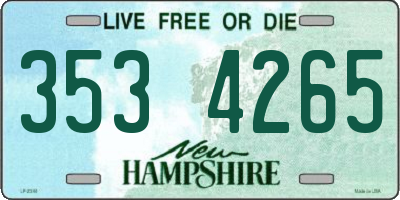 NH license plate 3534265