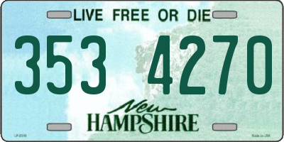 NH license plate 3534270