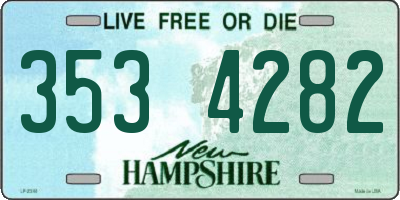 NH license plate 3534282