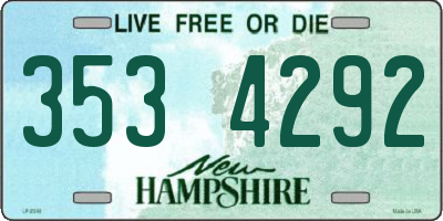 NH license plate 3534292