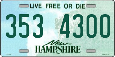 NH license plate 3534300