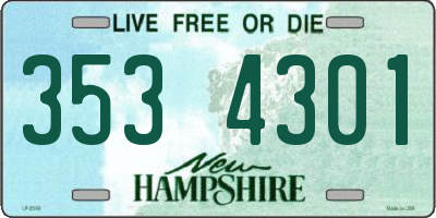 NH license plate 3534301