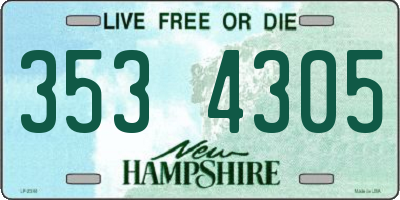 NH license plate 3534305