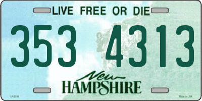 NH license plate 3534313