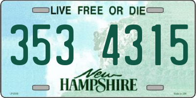 NH license plate 3534315