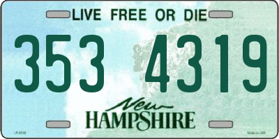 NH license plate 3534319