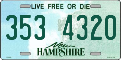 NH license plate 3534320