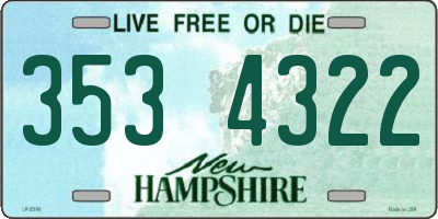 NH license plate 3534322