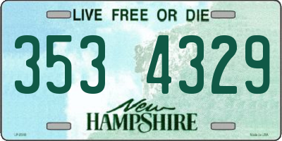 NH license plate 3534329