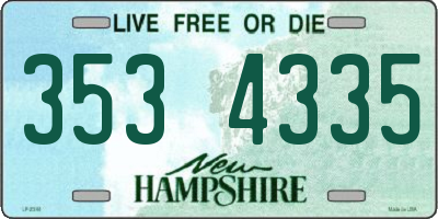 NH license plate 3534335
