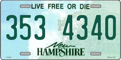 NH license plate 3534340