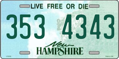 NH license plate 3534343