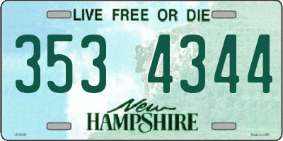 NH license plate 3534344