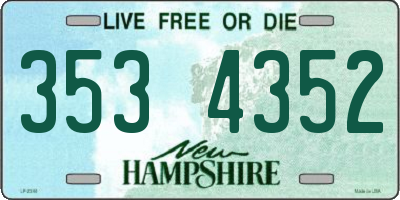 NH license plate 3534352