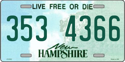 NH license plate 3534366