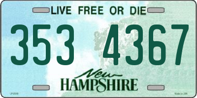 NH license plate 3534367