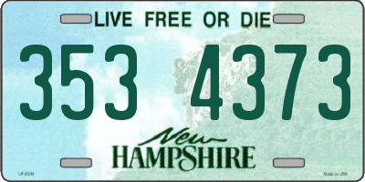 NH license plate 3534373