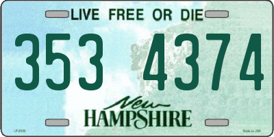 NH license plate 3534374