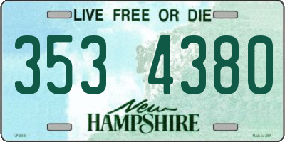 NH license plate 3534380