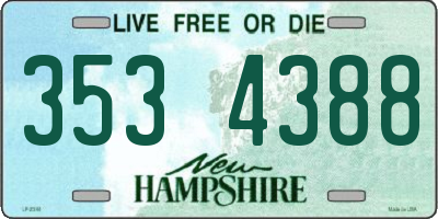 NH license plate 3534388