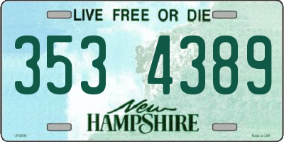 NH license plate 3534389