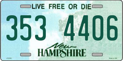NH license plate 3534406