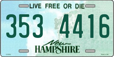 NH license plate 3534416