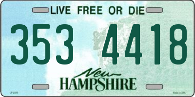 NH license plate 3534418
