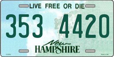 NH license plate 3534420