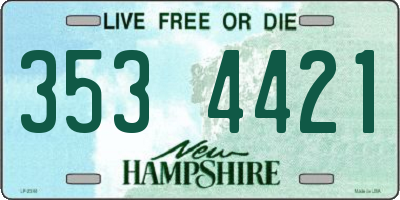 NH license plate 3534421