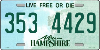 NH license plate 3534429