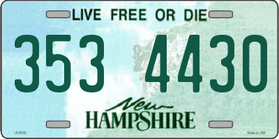 NH license plate 3534430