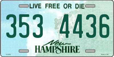 NH license plate 3534436